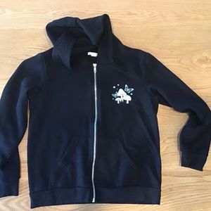 Girls black graphic sweatshirt